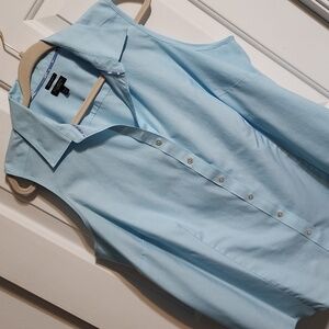Talbots Light Blue Sleeveless Blouse